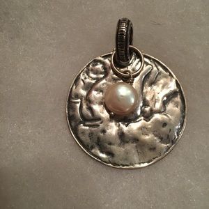 Silpada Coin Pearl Pendant